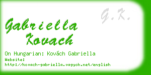 gabriella kovach business card